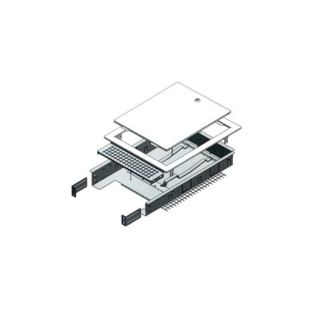 Cassetta metallica da incasso per collettori R500Y221 GIACOMINI  400x650x85÷130 mm R500Y221 1