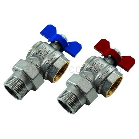 VALVOLA SFERA 90 gradi NI ORING PER COLL 1" ISO228 LEVA FARF BLU - 2182 TIEMME 2120041 1