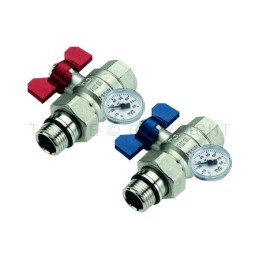 VALVOLA SFERA NI ORING PRETEN ATT TERMOMETRO REVERSIB PER COLL 1" ISO228 LEVA FARF BLU - 2120R TIEMME 2120042 1