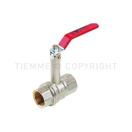 VALVOLA SFERA NI URAGANO ACQUA F - F PER COIBENTAZIONE 3/4" ISO7 LEVA ACCIAIO PIATTA PLASTIF ROSS - 2232 TIEMME 2200193 1