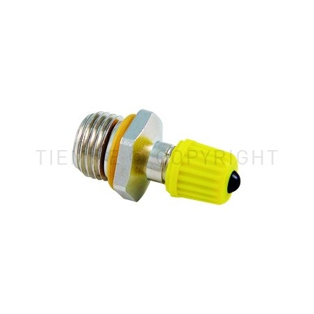 VALVOLA PRESA PRESSIONE DI SICUREZZA 1/4" ISO228 CAPPUCCIO GIALLO - PCONT08 TIEMME 2210088 1