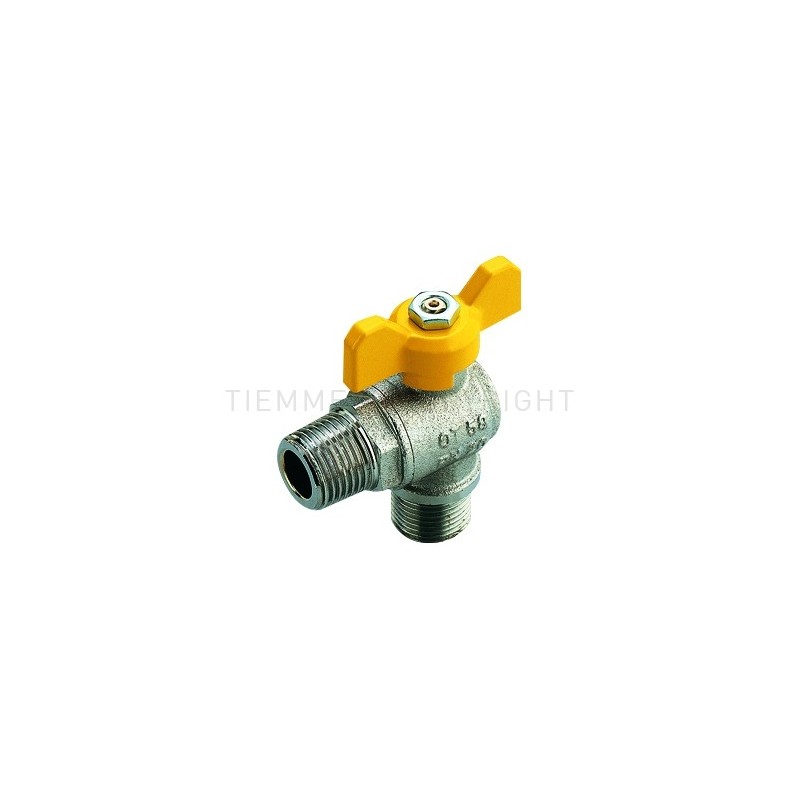 VALVOLA SFERA 90 gradi NI GAS M - M 1/2" ISO7 LEVA FARF GIALLA - 2223G TIEMME 2220001 1 VALVOLA SFERA 90 gradi NI GAS M - M 1/2" ISO7 LEVA FARF GIALLA - 2223G TIEMME 2220001 1