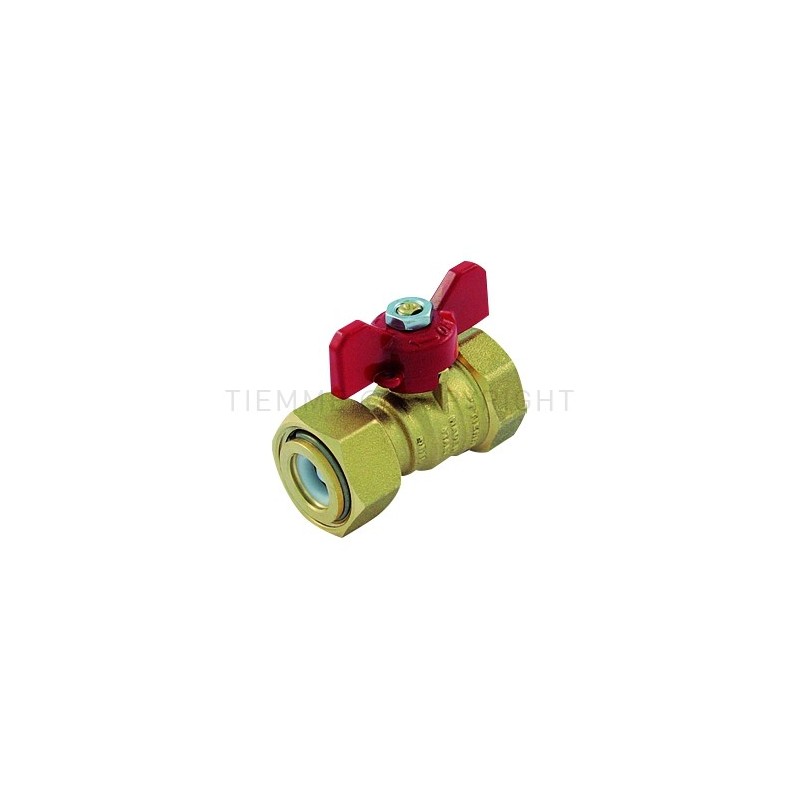 VALVOLA SFERA NI ACQUA F/GIRELLO CHECK VALVE 3/4"FEM ISO228X1" FEM LEVA FARF PIOMB ROSSA - 2263CK TIEMME 2260023 1