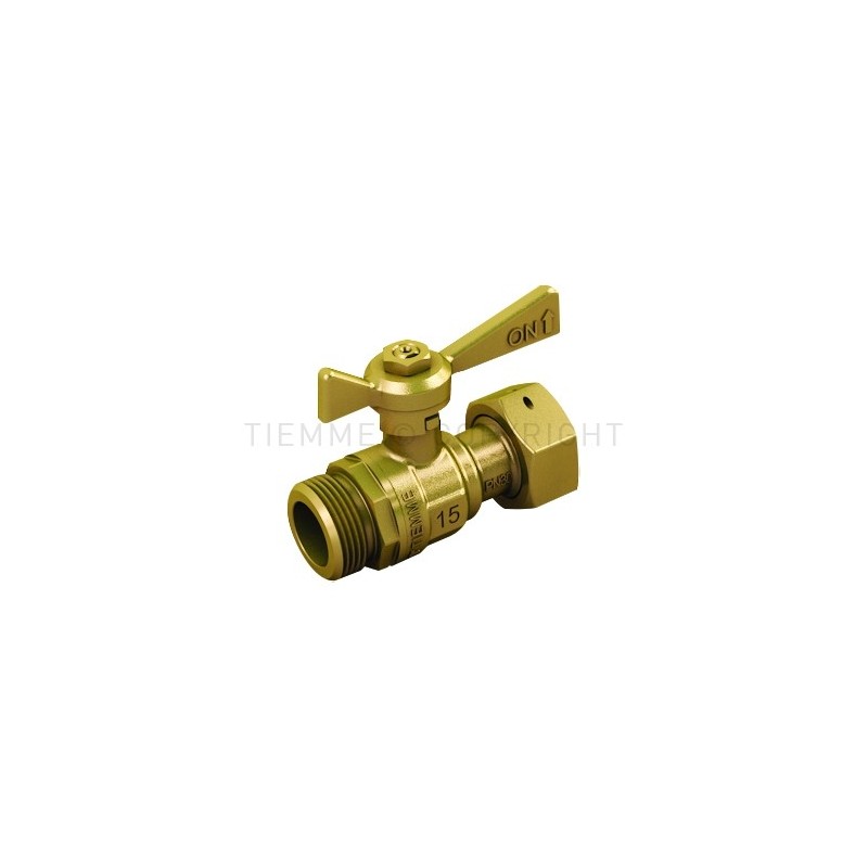 VALVOLA SFERA ACQUA M/GIRELLO 3/4"MASX3/4"FEM ISO228 LEVA OTTONE - 2266OT TIEMME 2260028 1
