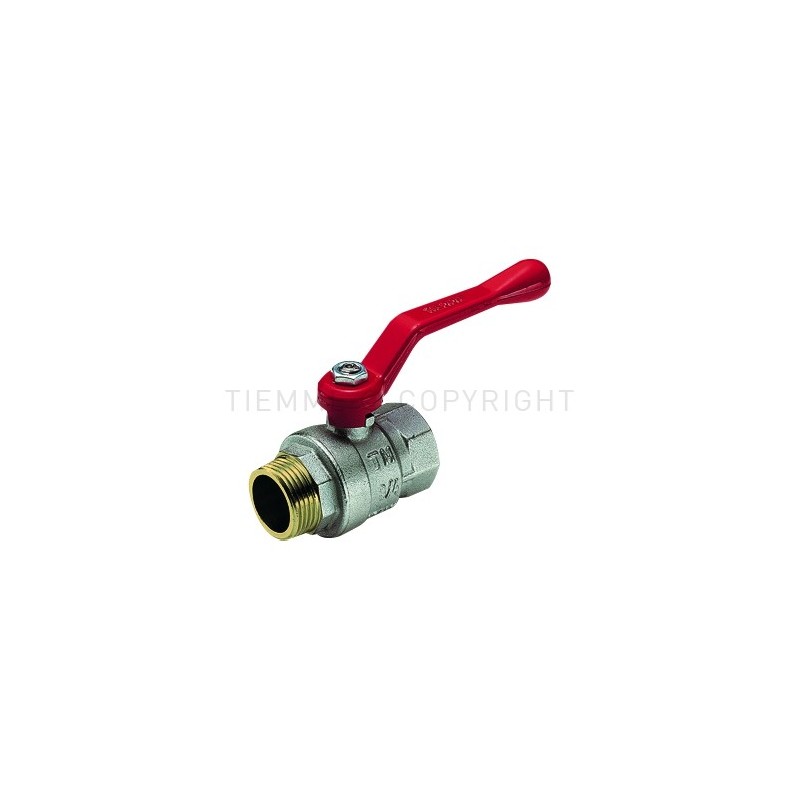 VALVOLA SFERA NI SCIROCCO ACQUA M - F 3/8" ISO7 LEVA ALLUMINIO ROSSA - 2311 TIEMME 2310041 1