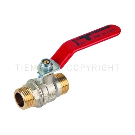 VALVOLA SFERA NI MISTRAL ACQUA M - M 1/2" ISO228 LEVA ACCIAIO PIATTA PLASTIF BLU - 2382B TIEMME 2360087 1