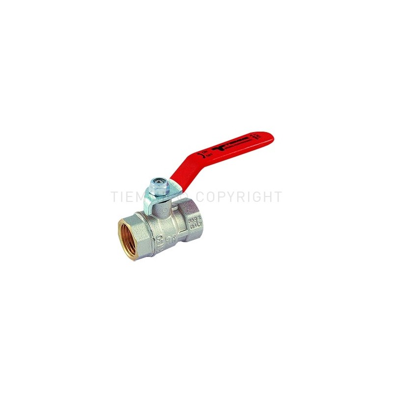 VALVOLA SFERA NI MISTRAL ACQUA F - F 2" ISO228 LEVA ACCIAIO INOX PIATTA PLASTIF ROSSA - 2380X TIEMME 2360120 1 VALVOLA SFERA NI MISTRAL ACQUA F - F 2" ISO228 LEVA ACCIAIO INOX PIATTA PLASTIF ROSSA - 2380X TIEMME 2360120 1