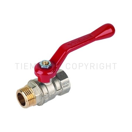 VALVOLA SFERA NI MISTRAL ACQUA M - F 1/2" ISO228 LEVA ALLUMINIO NERA - 2361N TIEMME 2360178 1