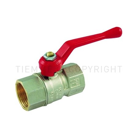 VALVOLA SFERA NI TORNADO ACQUA F - F 1"1/2 ISO7 LEVA ALLUMINIO ROSSA - 2360R07 TIEMME 2380014 1