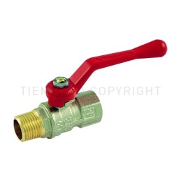 VALVOLA SFERA NI TORNADO ACQUA M - F 1/2" ISO7 LEVA ALLUMINIO ROSSA - 2361R07 TIEMME 2380016 1