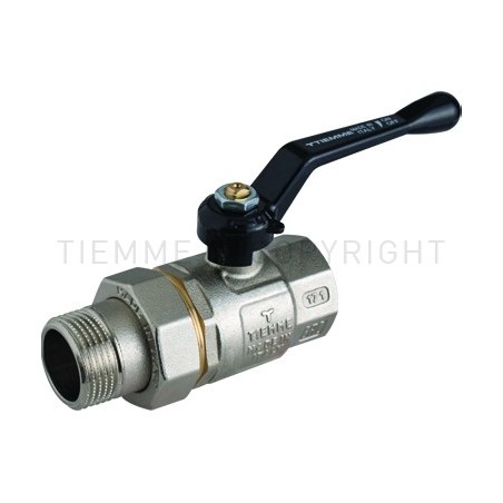 VALVOLA SFERA NI BURAN ORING PER COLL 3/4" ISO228 LEVA ALLUMINIO NERA - 2471N TIEMME 2450002 1