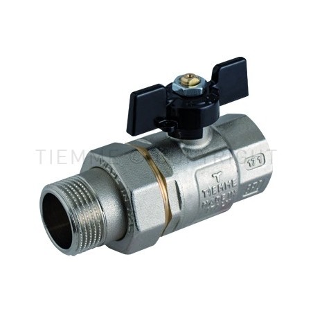 VALVOLA SFERA NI BURAN ORING PER COLL 1" ISO228 LEVA FARF NERA - 2472N TIEMME 2450006 1