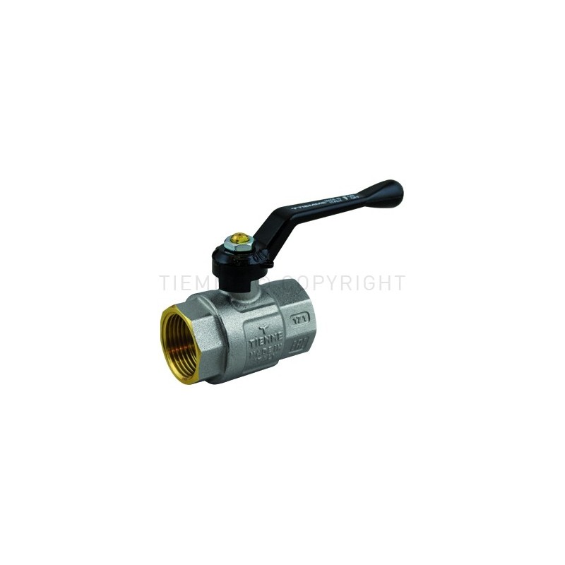 VALVOLA SFERA NI BURAN ACQUA F - F 3/4" ISO228 LEVA ALLUMINIO NERA - 2450N TIEMME 2450008 1