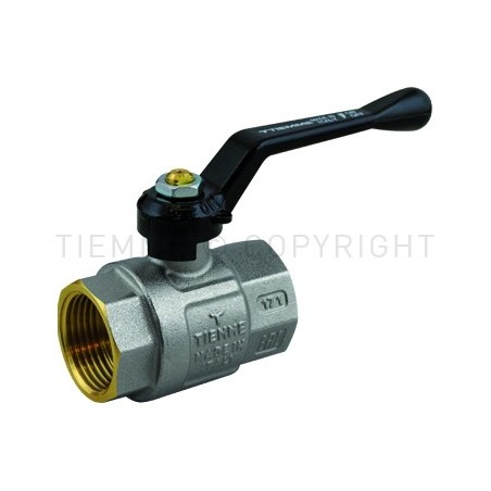 VALVOLA SFERA NI BURAN ACQUA F - F 1" ISO228 LEVA ALLUMINIO NERA - 2450N TIEMME 2450009 1