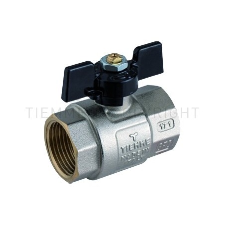 VALVOLA SFERA NI BURAN ACQUA F - F 1/2" ISO228 LEVA FARF NERA - 2460N TIEMME 2450010 1