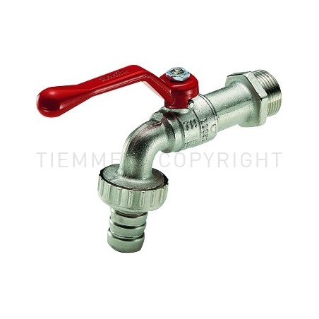 RUBINETTO SFERA NI EOLO PORTAGOMMA 1/2" LEVA ALLUMINIO NERA - 2510N TIEMME 2500043 1
