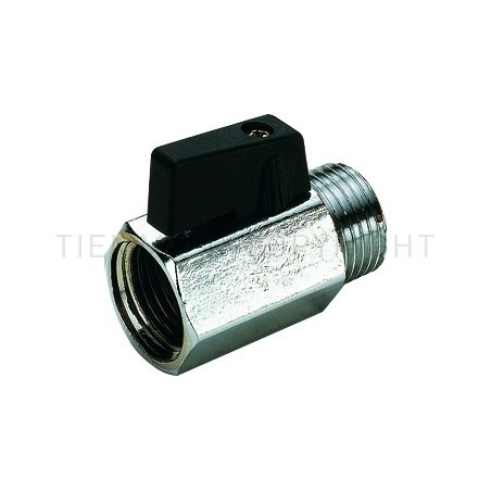 MINIVALVOLA SFERA CR M - F 3/8" LEVA NERA - 2901 TIEMME 2900004 1