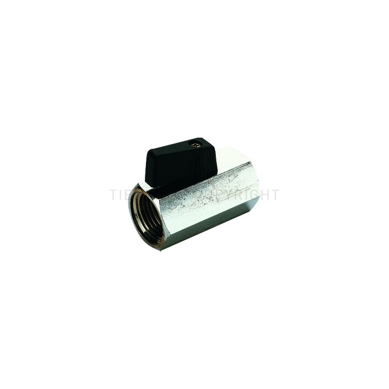 MINIVALVOLA SFERA CR F - F 1/2" LEVA NERA - 2900 TIEMME 2900006 1