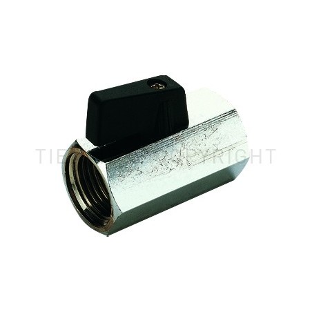 MINIVALVOLA SFERA CR F - F 1/2" LEVA NERA - 2900 TIEMME 2900006 1