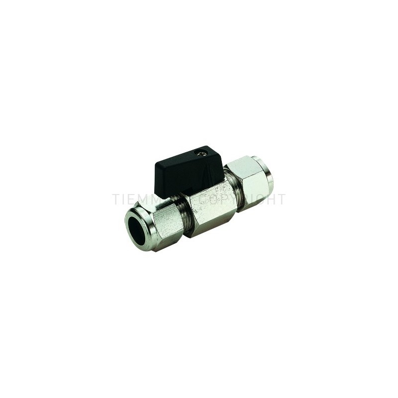 MINIVALVOLA SFERA CR TUBO CU/CU Ø 44479 LEVA NERA - 2942 TIEMME 2900012 1