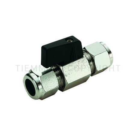 MINIVALVOLA SFERA CR TUBO CU/CU Ø 44479 LEVA NERA - 2942 TIEMME 2900012 1