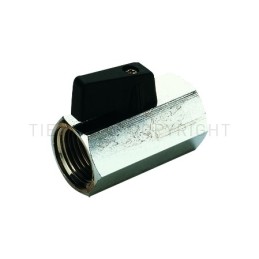 MINIVALVOLA SFERA CR F - F 1/4" LEVA NERA - 2900 TIEMME 2900022 1