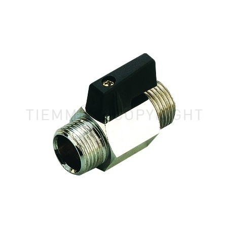 MINIVALVOLA SFERA CR M - M 1/4" LEVA NERA - 2902 TIEMME 2900045 1