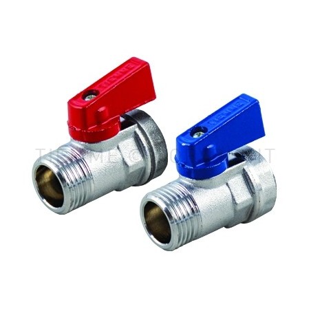 MINIVALVOLA SFERA NI STAMPATA 1/2"MASX1/2"FEM LEVA BLU - 2946AL TIEMME 2940003 1