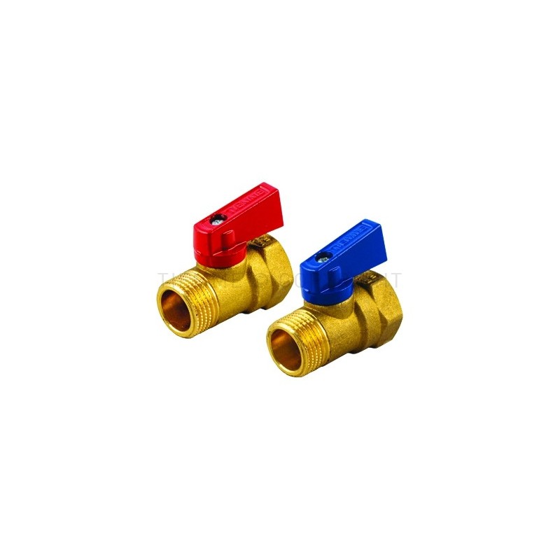 MINIVALVOLA SFERA STAMPATA 1/2"MASX1/2"FEM LEVA BLU - 2946GR TIEMME 2940009 1