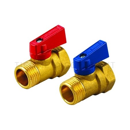 MINIVALVOLA SFERA STAMPATA 1/2"MASX1/2"FEM LEVA BLU - 2946GR TIEMME 2940009 1