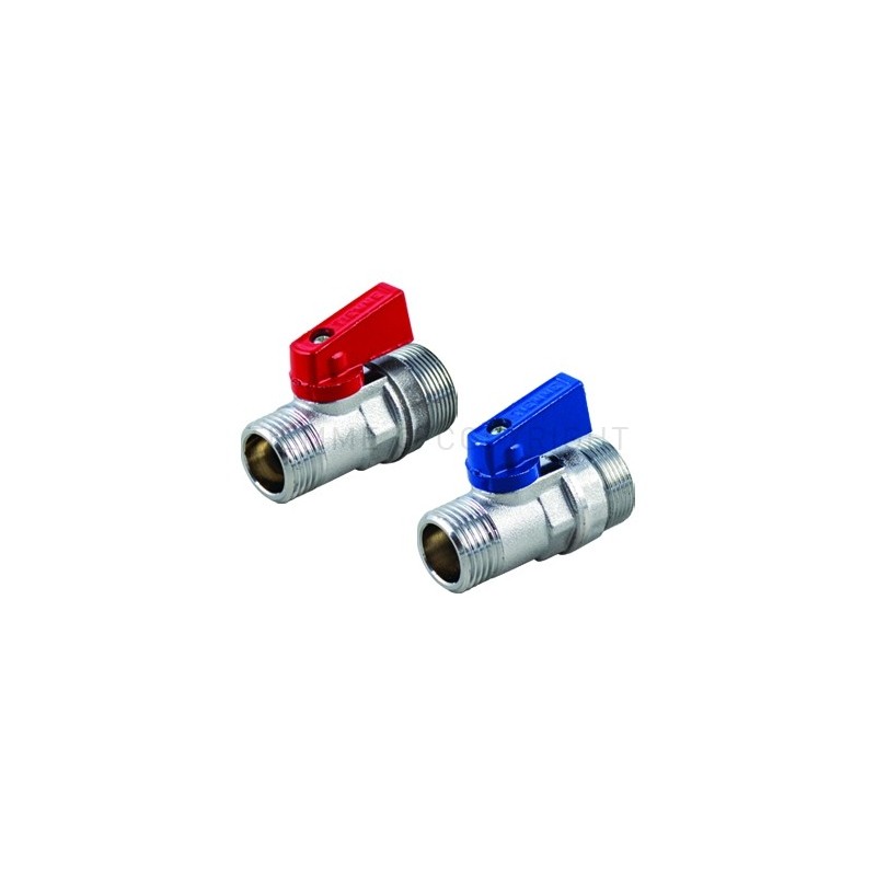 MINIVALVOLA SFERA CR STAMPATA 1/2" MAS ATT 24X19(18) LEVA BLU - 2957 TIEMME 2940030 1