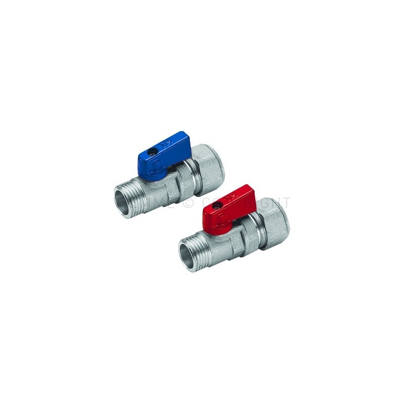 MINIVALVOLA SFERA CR STAMPATA 1/2" TUBO AL - PEX Ø 18 2 LEVA ROSSA - 2944K TIEMME 2940033 1 MINIVALVOLA SFERA CR STAMPATA 1/2" TUBO AL - PEX Ø 18 2 LEVA ROSSA - 2944K TIEMME 2940033 1