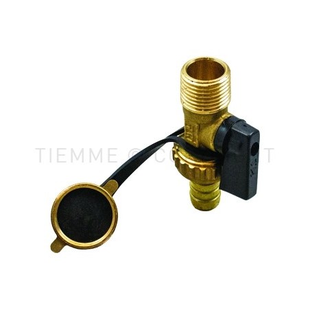 RUBINETTO SFERA BOILER PORTAGOMMA LACCIO METALLICO CARICO/SCARICO ACQUA 3/8" - 2990G TIEMME 2950024 1