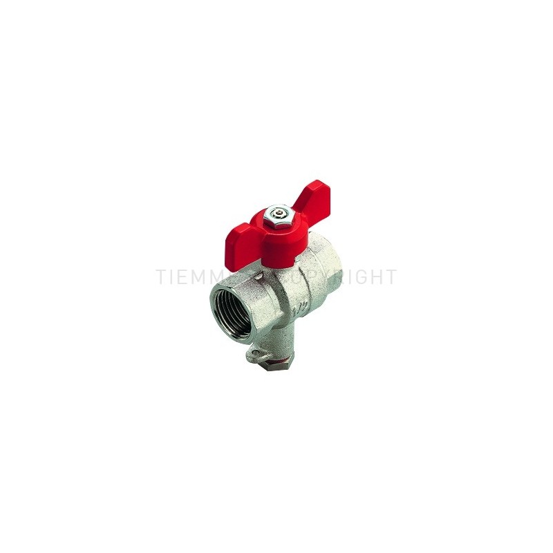 VALVOLA SFERA NI F - F ATT SONDATEMPERATURA 3/4" LEVA FARF ROSSA - 2985 TIEMME 2980001 1