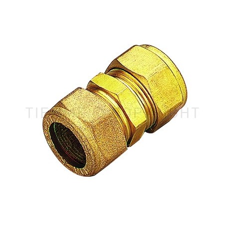 RACCORDO DIRITTO DOPPIO A COMPRES/OGIVA OT Ø 28 - 28 - 1001 TIEMME 1000032 1