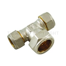 RACCORDO TEE GIA - NI A COMPRES/OGIVA OT Ø 22 - 15 - 22 - 1007N TIEMME 1000033 1