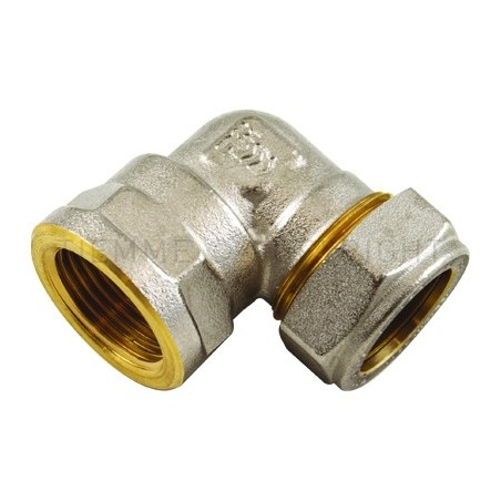 RACCORDO CURVO F GIA - NI A COMPRES/OGIVA OT Ø 22 X 3/4" ISO7 - 1005N TIEMME 1000076 1