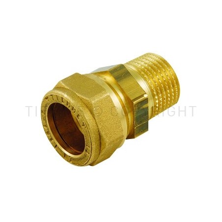 RACCORDO DIRITTO M A COMPRES/OGIVA OT Ø 12 X 3/8" ISO7 - 1000 TIEMME 1000091 1