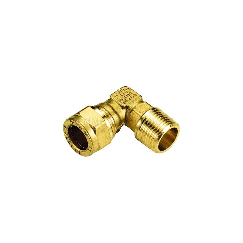 RACCORDO CURVO M A COMPRES/OGIVA OT Ø 22 X 1" ISO7 - 1004 TIEMME 1000099 1