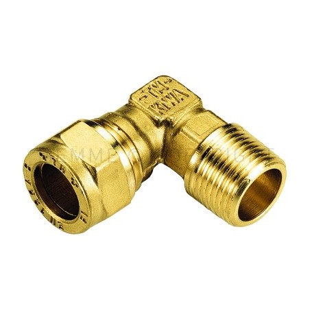 RACCORDO CURVO M A COMPRES/OGIVA OT Ø 22 X 1" ISO7 - 1004 TIEMME 1000099 1