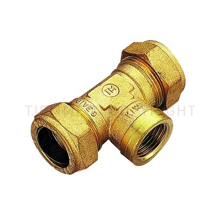 RACCORDO TEE F A COMPRES/OGIVA OT Ø 28X1/2"X28 - 1009 TIEMME 1000101 1