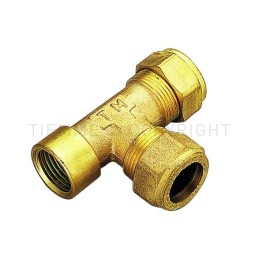 RACCORDO TEE F LATERALE A COMPRES/OGIVA OT Ø 22X22X3/4" - 1039 TIEMME 1000112 1