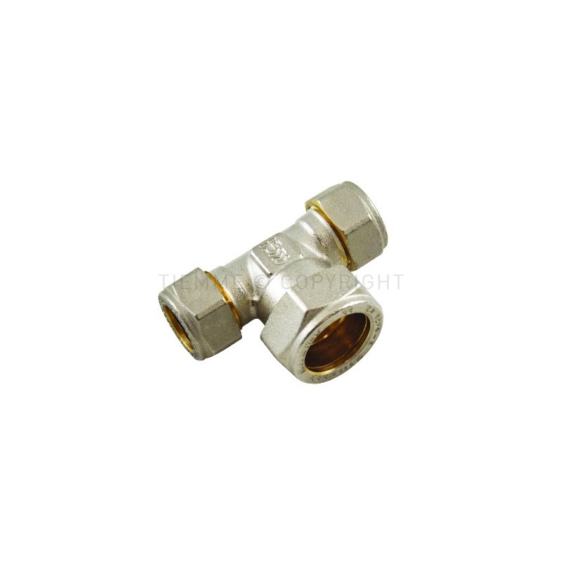 RACCORDO TEE GIA - NI A COMPRES/OGIVA OT Ø 28 - 28 - 28 - 1007N TIEMME 1000119 1