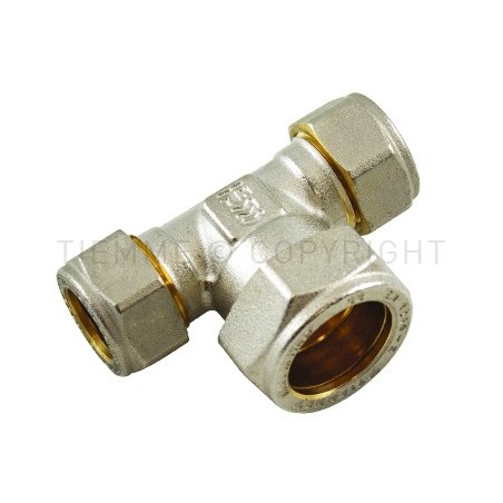 RACCORDO TEE GIA - NI A COMPRES/OGIVA OT Ø 28 - 28 - 28 - 1007N TIEMME 1000119 1