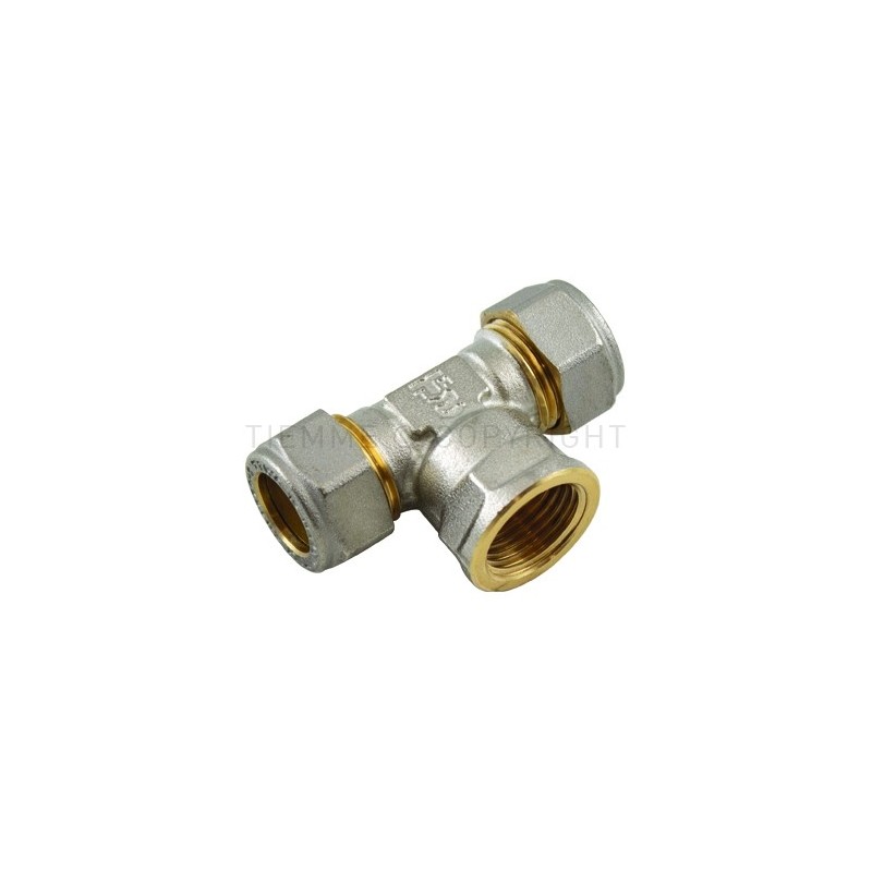 RACCORDO TEE F NI A COMPRES/OGIVA OT Ø 28X1/2"X28 - 1009N TIEMME 1000124 1