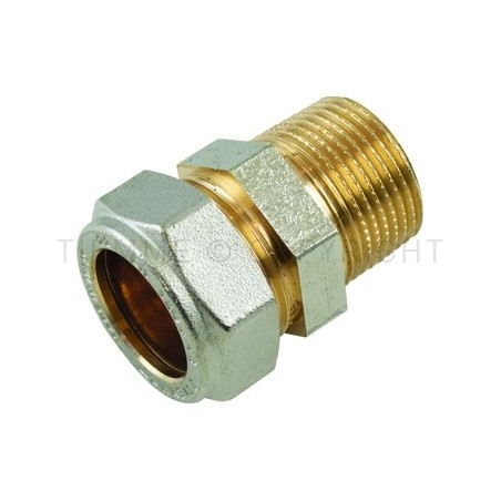 RACCORDO DIRITTO M GIA - NI A COMPRES/OGIVA OT Ø 15 X 3/8" ISO7 - 1000N TIEMME 1000180 1