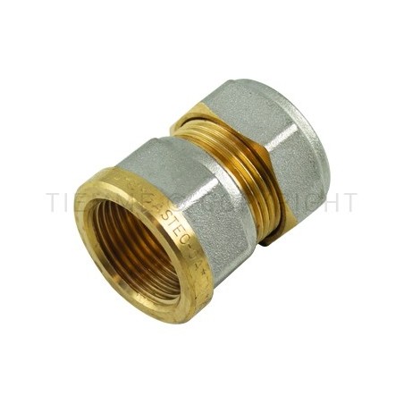 RACCORDO DIRITTO F NI A COMPRES/OGIVA OT Ø 18 X 3/4" ISO228 - 1102N TIEMME 1100016 1