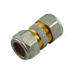 RACCORDO DIRITTO DOPPIO GIA - NI A COMPRES/OGIVA OT Ø 18 - 18 - 1101N TIEMME 1100021 1