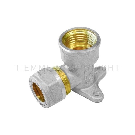 RACCORDO FLANGIA GIA - NI A COMPRES/OGIVA OT Ø 22 X 3/4" ISO228 - 1106N TIEMME 1100103 1