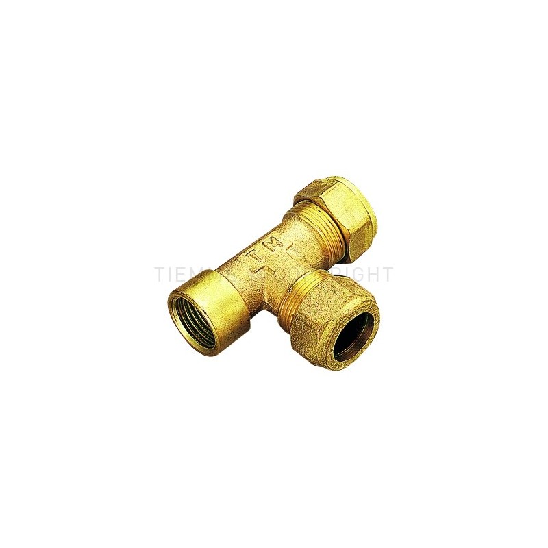 RACCORDO TEE F LATERALE A COMPRES/OGIVA OT Ø 18X18X1/2" - 1139 TIEMME 1100115 1